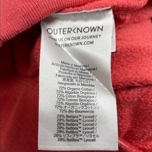 NEW Outerknown XS Organic Cotton Lyocell Red  Jogger Sweatpants. Drawstring - Picture 10 of 13